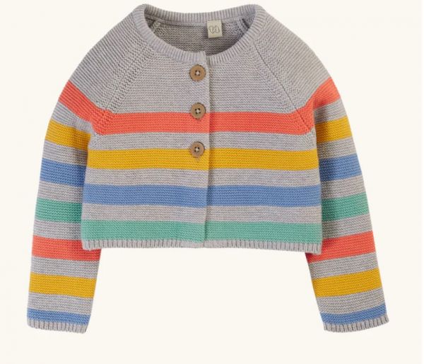 Frugi Button Stripe Cardigan